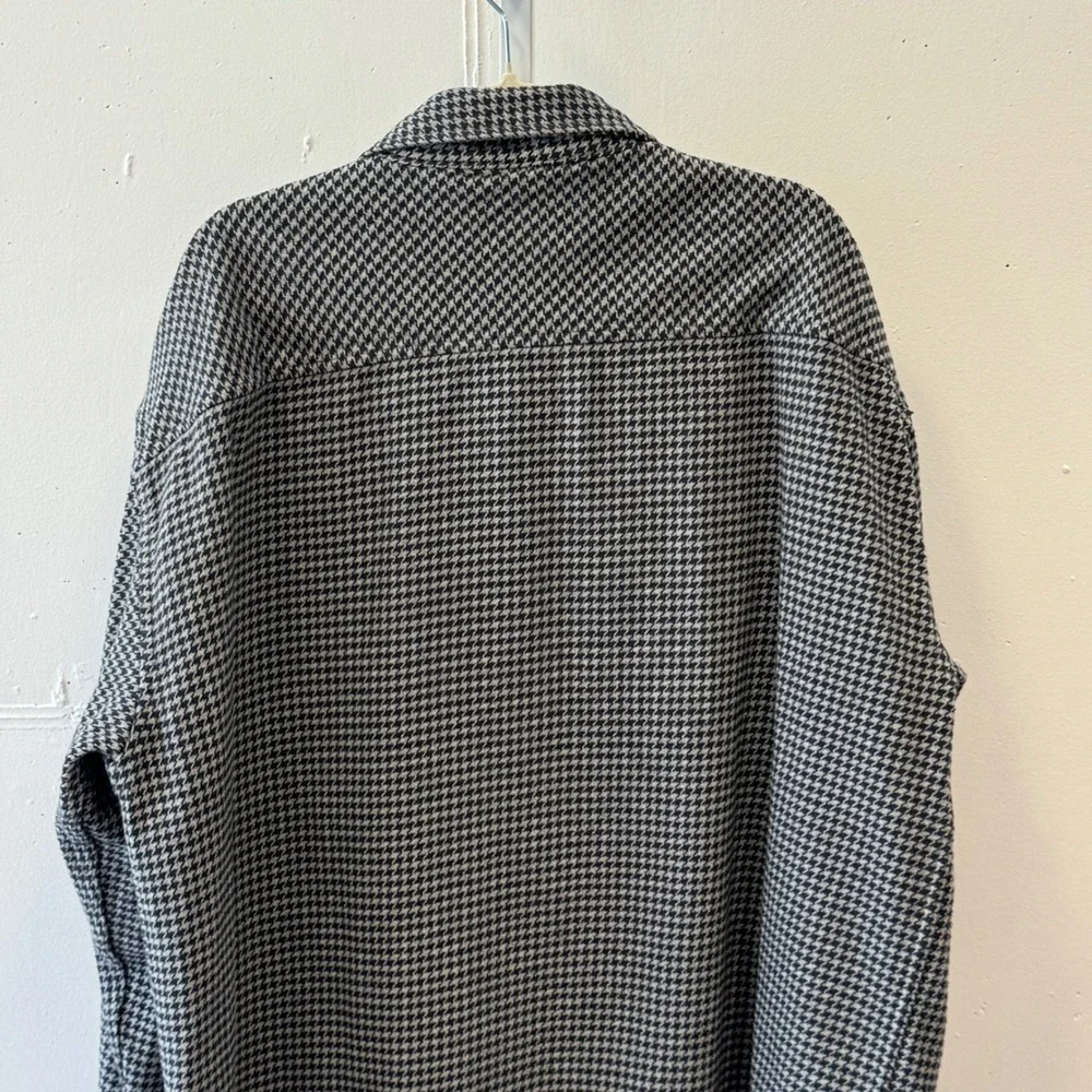 Goodfellow & Co Mens XXL Houndstooth‎ Cotton Button Down Shirt Shacket Casual